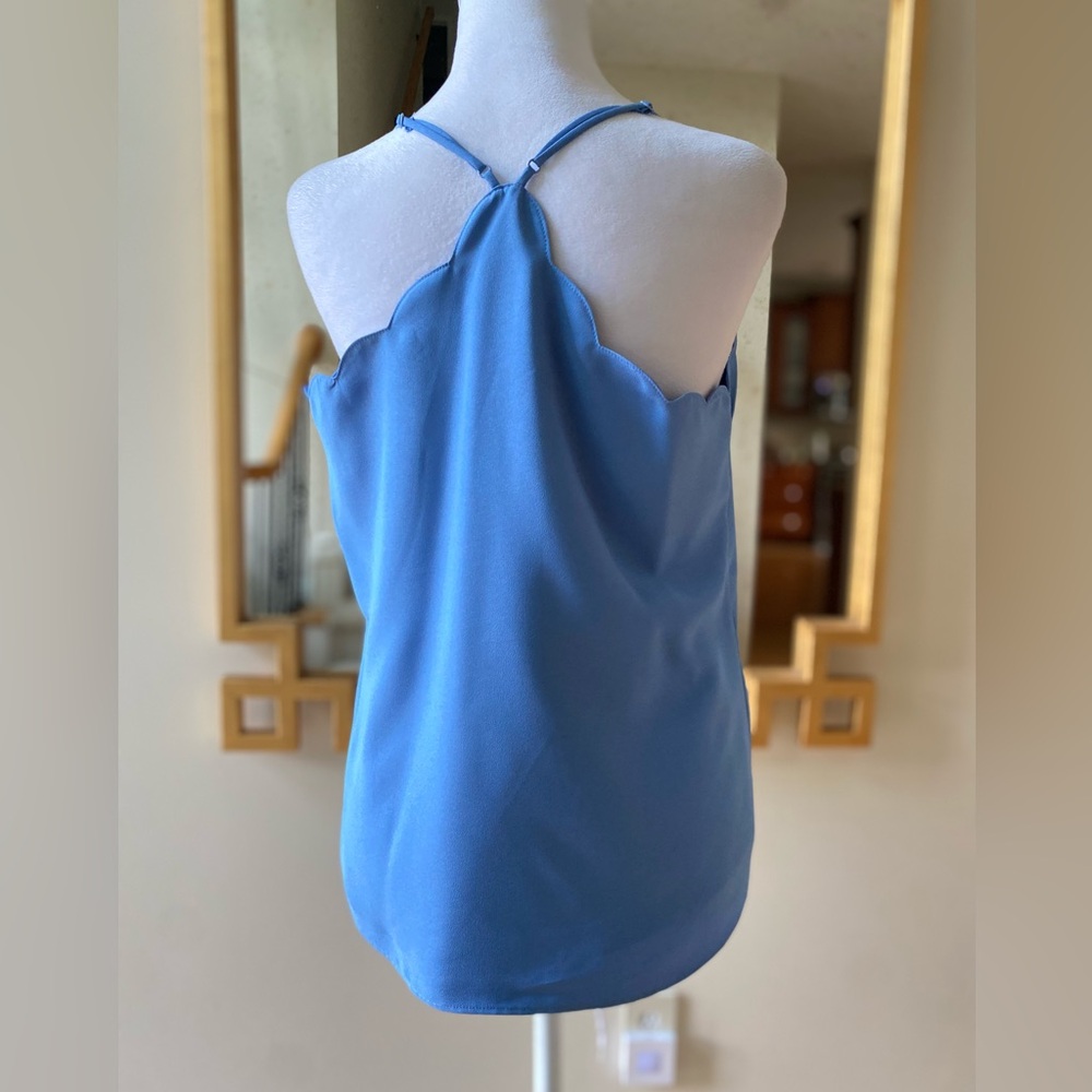 J CREW Scalloped Cami Top - blue sz 8 - Picture 3 of 14
